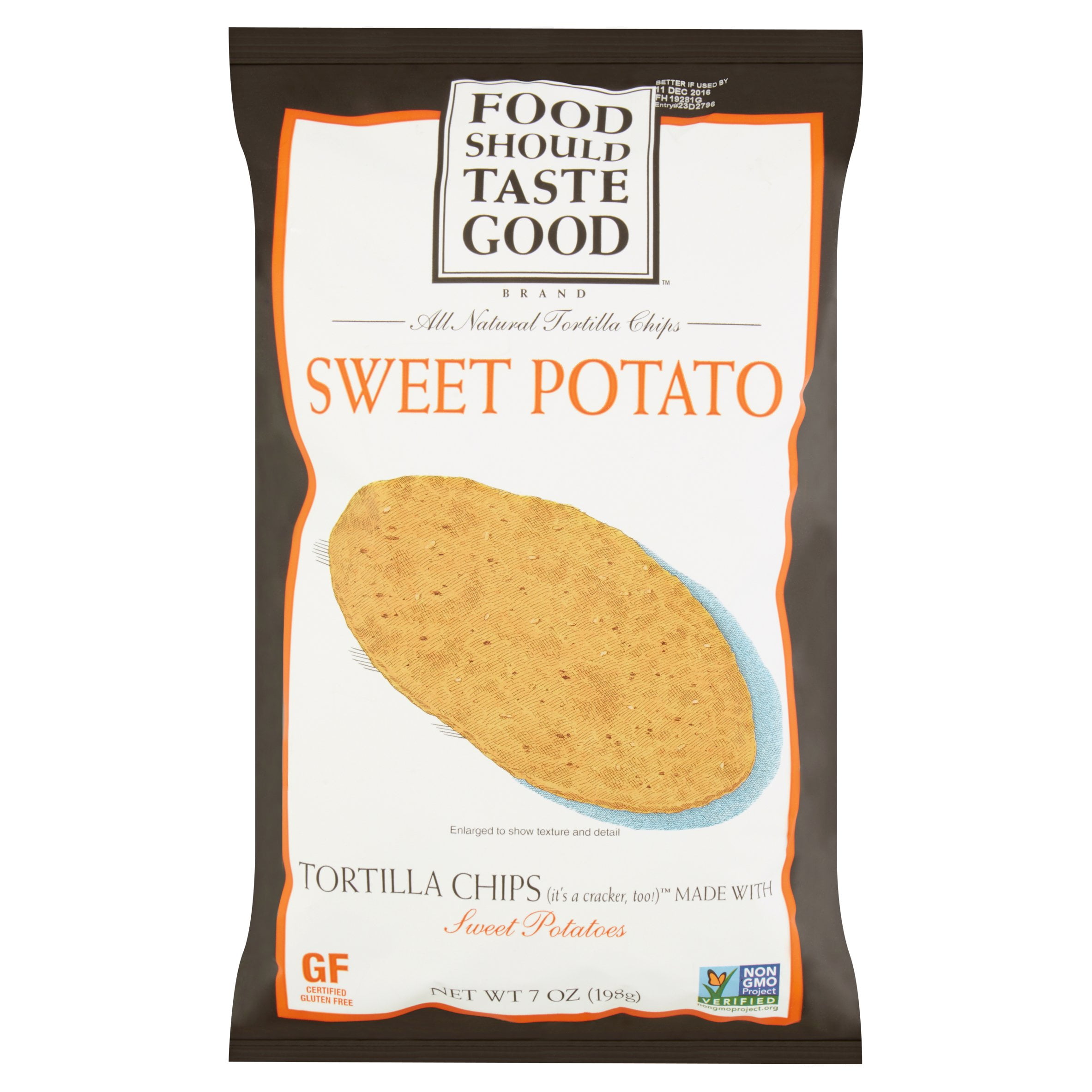 Food Should Taste Good Sweet Potato Tortilla Chips 7 oz. Bag by Food Should Taste Good, Inc.