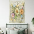thumbnail image 4 of Grunge Tapestry, Ornate Aged Floral Bouquet Composition over Antique Style Marble Setting Bohemian Print, Wall Hanging for Bedroom Living Room Dorm Decor, 40W X 60L Inches, Multi, by Ambesonne, 4 of 5