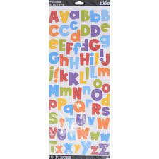 Wilton Sticko Multicolor Large Party Time Alphabet Stickers, 70 Piece