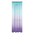 thumbnail image 5 of Purple and Blue Curtains for Bedroom Decor Set of 2 Single Panel Pocket Window Voile Pastel Sheer Ombre Rainbow Curtain for Room Decoration Teen Princess, 5 of 6