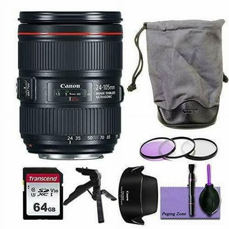 Image of Canon EF 24-105mm f/4L is II USM Lens w/Deluxe Photo Bundle