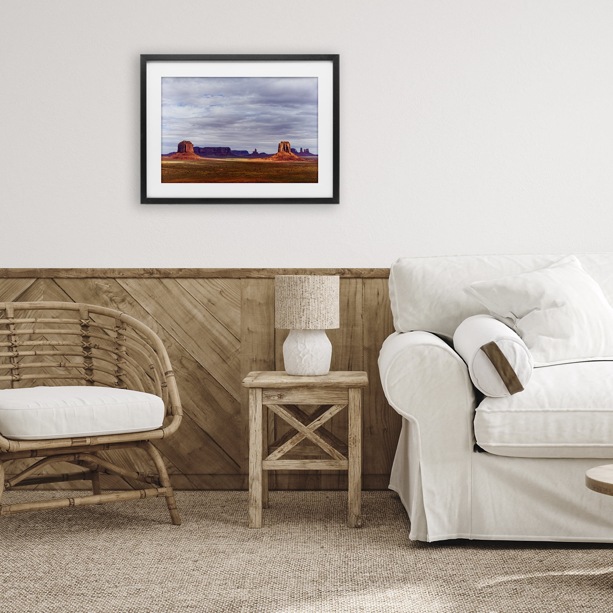 Stupell Industries Monumental Desert Buttes & Mesas Black Framed Print Under Glass, design by Shelley Carlisle