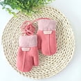 thumbnail image 5 of CAICJ98 Toddler Gloves Baby Mittens Winter Warm Lined Fleece Waterproof Snow Mitten Gloves for Boys Girls 1-3 Years,Hot Pink, 5 of 5