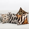 thumbnail image 3 of Leopard Throw Pillow Covers, Wild Animal Pattern Luxury Decorative Throw Pillow Case, 4-Pack Double-Side Printed Pillowcases for Sofa and Living Room, 18x18 Inches, 3 of 6