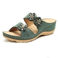 thumbnail image 4 of LEEy-World Womens Slippers Ladies Fashion Summer Solid Color Suede Flower Pearl Decorative Open Toe Thick Soled Flip Flop Ultra Slippers for Women, 4 of 4
