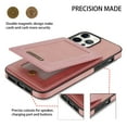 thumbnail image 3 of Dteck Leather Wallet Case for iPhone 13 Pro with RFID Blocking Card Slots Magnetic Button Kickstand Function Business Style Men Women Case For iPhone 13 Pro,Rosegold, 3 of 7