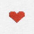 thumbnail image 2 of Dalix Pixel Heart Embroidered Lightweight Relaxed Jersey Tee Summer Cute Love Womens in White XS X-Small, 2 of 5