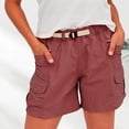 thumbnail image 2 of Jxximdong Shorts for Women Women's Outdoor Everyday Shorts Cargo Shorts Summer Workout Elastic High Waist Hiking Shorts Pink XXL Pants, 2 of 5