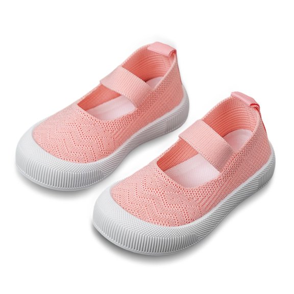 WAYUTE Girls Sneakers Breathable Lightweight Elastic Low Top Footwear for Toddler Kids Athletic Shoes Casual Outdoor