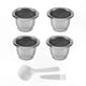 thumbnail image 1 of Reusable Coffee Capsule Set - 4 Pack Stainless Steel Refillable Pods for Espresso Machines, 1 of 5
