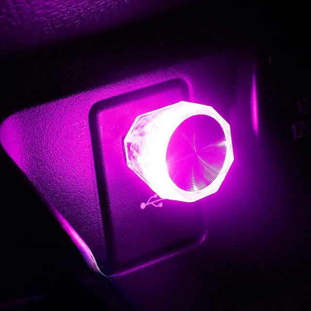 Mini Lumières Intérieures de Voiture LED USB Néon Ambiance Lumières Bleues Blanches