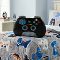 thumbnail image 4 of Your Zone Kids Gamer Weighted Plush Pillow, 17" x 12", Black, 4 of 9