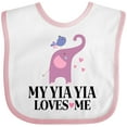 thumbnail image 3 of Inktastic My Yia Yia Loves Me Grandchild Boys or Girls Baby Bib, 3 of 4