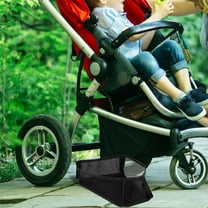 GAXIRE 2-Pack Black Stroller Organizer Bags with Mesh Pockets for Parents Daily Use and Baby Essentials Storage