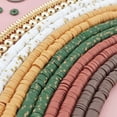 thumbnail image 3 of BOCAR 6mm 10 Strands Clay Beads Kit Vinyl Flat Handmade Polymer Clay Beads with 2 Strands Alloy Beads Spacer for Jewelry Making Necklace Bracelet Earrings Finding(CB-001-mix 6), 3 of 6