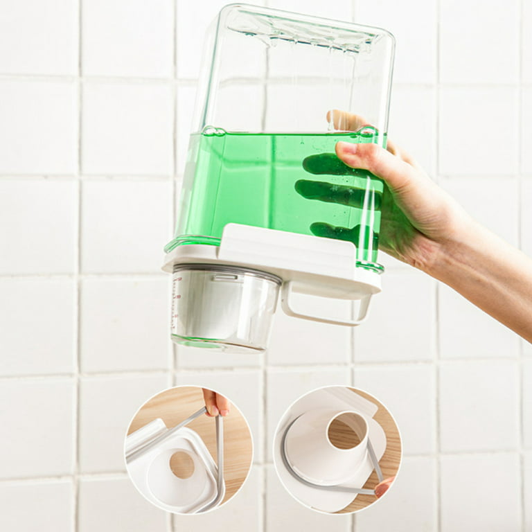 Multi-Use Laundry Powder Detergent Dispenser Food Grains Rice Storage  Container Pour Spout Measuring Cup Detergent Box