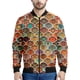 thumbnail image 3 of Chaqueta con cremallera con estampado floral bohemio vintage para hombre, sudaderas casuales de manga larga con estampado de flores en 3D, chaquetas, abrigos, blusas de calle, 3 of 5