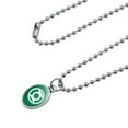 thumbnail image 2 of Green Lantern White Logo Antiqued Oval Charm Pendant with Chain, 2 of 5