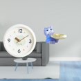 thumbnail image 2 of Reloj de pared decorativo, elegante, redondo, silencioso, con forma de oso y gato, bandeja de resina con manecillas de madera, ideal para dormitorio,, 2 of 8