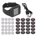 thumbnail image 2 of Wireless Watch Pager, Long Standby Time 20 Pagers Wireless Calling System  for Restaurant, 2 of 7