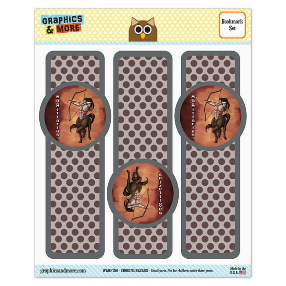 Sagittarius Zodiac Glossy Laminated Bookmarks - Set of 3