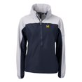 thumbnail image 2 of Women's Cutter & Buck  Navy Michigan Wolverines Charter Eco Recycled Half-Zip Anorak Jacket, 2 of 3