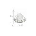 thumbnail image 5 of 14k White Gold 8.0x11.5mm Open Back Signet Ring RS554, 5 of 5