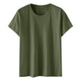 thumbnail image 3 of CHGBMOK Womens T Shirt Summer Tops Short Sleeve Crew Neck Tee Tops Plus Size, 3 of 5