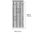 thumbnail image 2 of Anckoeil 2.62Ft×5.91Ft Shower Curtain Bathroom Curtain Partition Curtain Shower Curtain Shower Curtain Mildew-Proof Wet and Dry Separation, 2 of 4