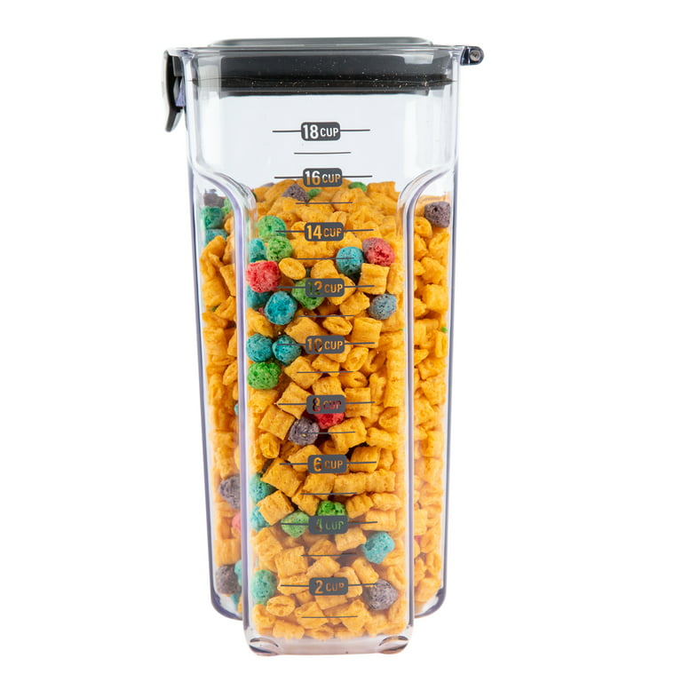 Rubbermaid Brilliance Pantry Cereal Keeper, 18-Cup Airtight Cereal