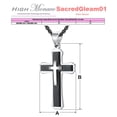 thumbnail image 5 of Collar Triple Cruz High Monaco SacredGleam01 2Pzas Negro Dije 3x5.3cm Metal, 5 of 5