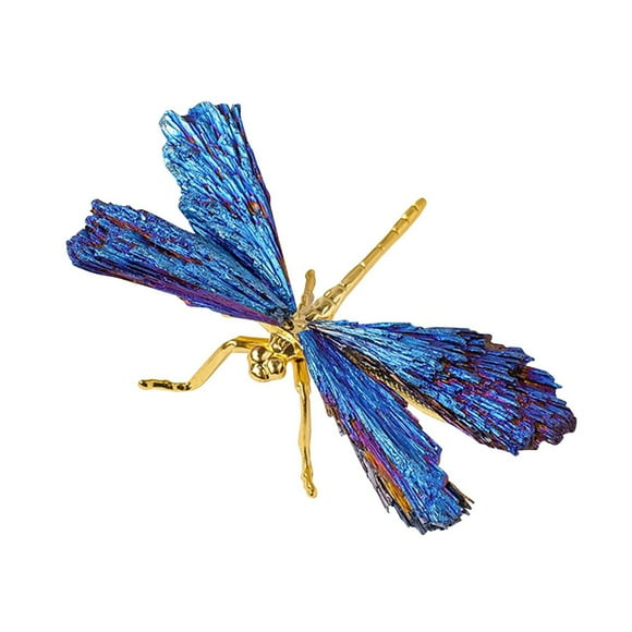 TIELUTT Natural Black Tourmaline Plated Electroplated Blue Feather Ornaments Crafts Cooking Ornament Metallic Ornament Set My Second Christmas Ornament Ornament Christmas Large Ornament