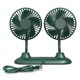 thumbnail image 5 of Ventilador de doble cabezal USB para automóvil Ventilador de enfriamiento de Ndcxsfigh aire interior automático silencioso portátil (verde), 5 of 6