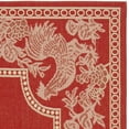 thumbnail image 2 of SAFAVIEH Courtyard Claire Rooster Indoor/Outdoor Runner Rug, 2'3" x 10', Red/Natural, 2 of 4