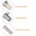 thumbnail image 4 of Unique Bargains 4pcsDouble Face Small Plastic Metal Hammer 5' Round Dual Head Multifunctional Mallet with Soft/Hard Tips, White, 4 of 5