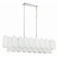 thumbnail image 6 of ADD-317-CH-WH-Crystorama Lighting-Addis - 14 Light Chandelier-14.25 Inches Tall and 51.75 Inches Wide-Polished Chrome Finish-White Glass Color, 6 of 7