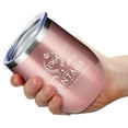 thumbnail image 3 of 60th Birthday Gifts for Women and Men - 1964 60th Birthday Decorations - 12 Oz Insulated Stainless Steel Wine Tumbler with Lid for Her Wife Mom Grandma Aunt Friend, Rose Gold, 3 of 4