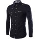 thumbnail image 2 of Camisa de manga larga slim fit para hombre: poliéster transpirable, bolsillo en el pecho, camisa informal/deportiva para exteriores, 2 of 7