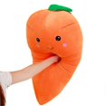 thumbnail image 1 of 55//75/95cm Cartoon Plant Smile Carrot Plush Toy Cute Simulation Veg YIJIA, 1 of 4