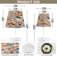 thumbnail image 2 of Table Lamp Adjustable 3 Color & 10 Brightness Levels Desk Lamp Linen Shade USB Powered for Bedrooms and Bedside Tables Earthy Colors Watercolor-textured Medium, 2 of 7