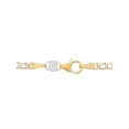 thumbnail image 3 of Brilliance Fine Jewelry Sterling Silver 1/20 10K Yellow Gold 3.40MM Hollow Figaro Necklace, 20", 3 of 5