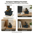 thumbnail image 2 of Zen Tabletop Water Fountain – Mini Indoor Waterfall for Desk, Office, Home, Small Desktop Decor, 2 of 7