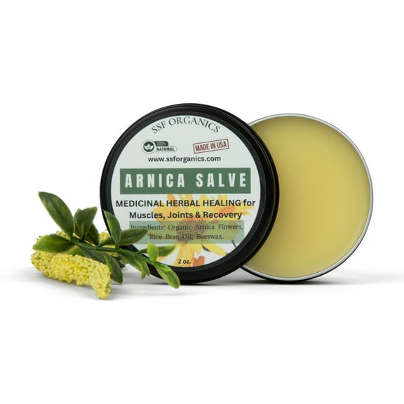 SSF Organics - Arnica Salve | Recovery and Relief |  Treats Thin Fragile Bruise Prone Skin | Relieves Back Muscle Soreness | Great Natural Massage Treatment for Topical Relief | 2 oz.