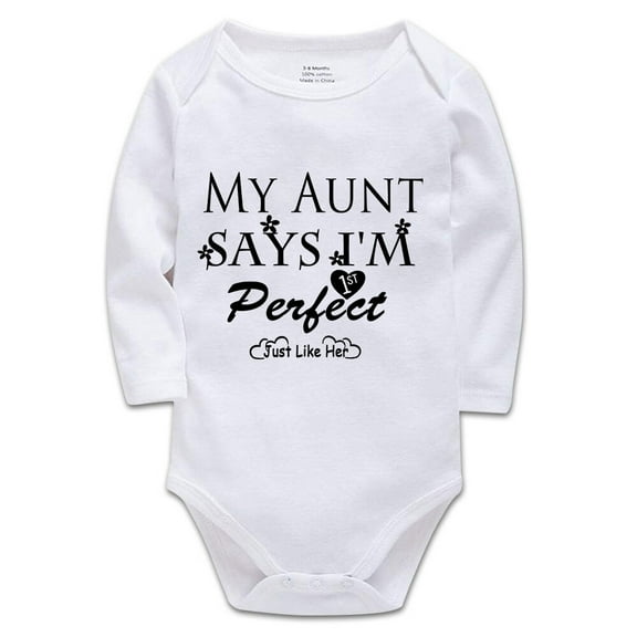 YCICIVDee Unisex Baby Funny Saying White Long Sleeve Baby Bodysuit Romper 3-6 Months