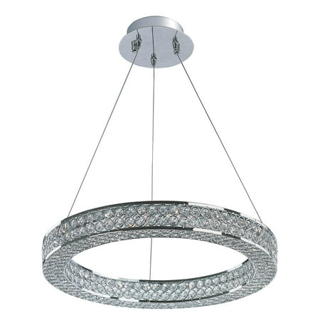 

Pendants 1 Light Bulb Fixture With Polished Chrome Finish Metal and Crystal Material PCB Bulbs 20 inch 9 Watts