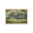 thumbnail image 1 of Country Wall Art with Frame, Farmer Field Barn Warehouse Midwest American Style Antique Art Print, Printed Fabric Poster for Bathroom Living Room, 35" x 23", Multicolor, by Ambesonne, 1 of 2