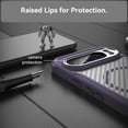 thumbnail image 4 of Magnetic Case for Google Pixel 8 Case Compatible with Magsafe Carbon Fibre Delicate Matte Texture Soft Silicone Semi-Translucent Back Airbag Anti Drop Lens Protection Shock Case, Purple, 4 of 13