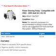 thumbnail image 2 of Power Steering Pump - Compatible with 2002 - 2005 Audi A4 3.0L V6 2003 2004, 2 of 2