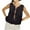 Black, variant on Women‘s Tie Front Tank Tops Casual Summer V Neck Sleeveless Shirts Trendy Loose Flowy Solid Color Cute Vest (S, White)