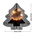 thumbnail image 7 of Metal Hanging Christmas Tree Wind Spinner - Concentric Circle Design with Night Scene & Fireworks - Perfect Garden Decoration, 7 of 7